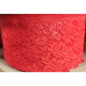 70+ Yards- RED Lace Trim - 4-5/8" - Stern and Stern - 41268 - Web 81